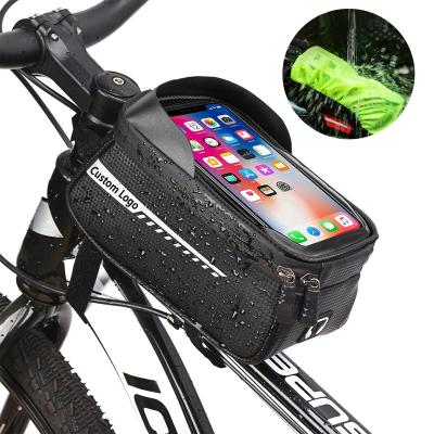 China 2021 New Goods Factory Price Small Packing Bag Small Packing Goods 2021 New Phone Front Mount Waterproof Bike Bags Bicycle Frame Holder Storage Tool for sale