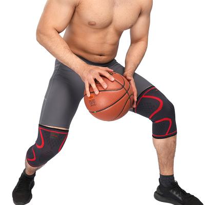 China Elastic Knee Support Patella Cloth Basketball Power Joint Support Protective Knee Brace For Knee Pain Relief With Silicone for sale