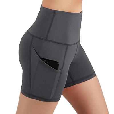 China QUICK DRY Yoga Cycling Wholesale Running Black Pink In Tight Sports Shorts Womens Plain For Tummy Control High Waist for sale