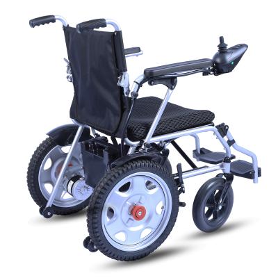 China Foldable Folding Power Electric Wheelchair For Handicapped Portable Steel Wheelchair Electric Wheelchair for sale