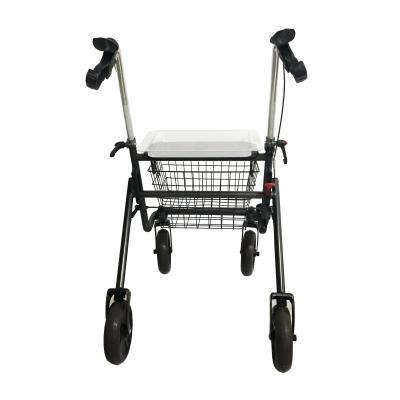 China Wholesale Large Adult Folding Rollator Rollator Walker Rehabilitation Therapy Supplies Health Care Elderly Foldable Steel for sale