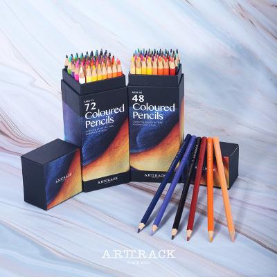 China Dropshipping School Boxed 12/18/26/34/48/72 Colors Oily Color Painting Pencil Set Oil Based Colored Pencils for sale