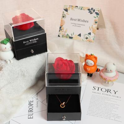 China Eco - Friendly Valentines Day Gifts For Her Rose With Necklace Gifts For Women Wife Girlfriend for sale