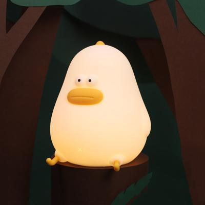 China Eco-friendly Little Fat Chicken Leads Silicone USB Lamp Dimming Light Timer Sleep Child Eye Care Night Light for sale