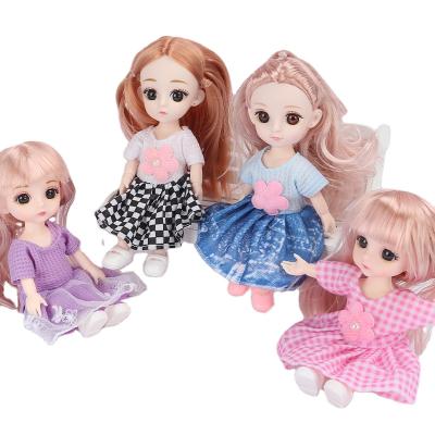 China stuffed & 16cm Plush Toy Dress Up Doll Girl Toy Gift Box Set Training Class Kindergarten Gift Children's Toys for sale