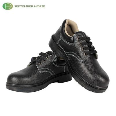 China S1P Industrial Anti-Puncture Genuine Leather Toe Safety Steel Shoes for sale