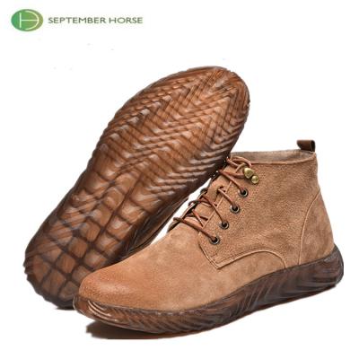 China Toe Fashion Genuine Leather Steel Toe Work Safety Shoes for sale