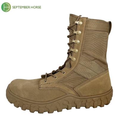 China Suppliers Sweden Government Army Military Boots Sole Combat Desert Leather Anti-skid Black Leather Full Shoes for sale