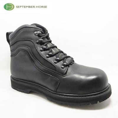 China Genuine Leather Goodyear Safety Anti-Slip Compound Toe Work Boots for sale