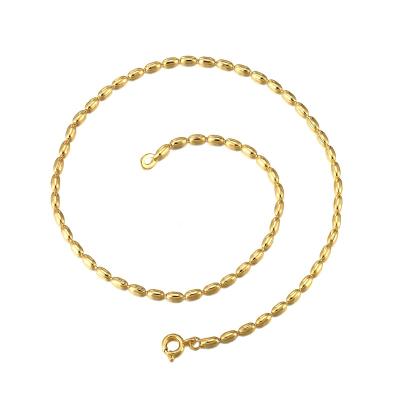 China 2021 CLASSIC Fashion Jewelry Baby Dubai Italy Gold Cuban Link Chain Necklace Gold Plated For Girl Party Gift for sale