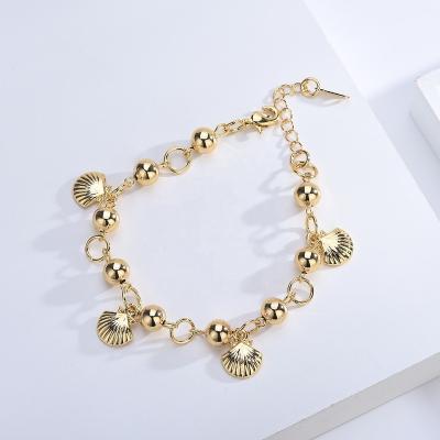 China RHHC0415 Factory Supply TRENDY Shell Bracelet 750 Colors Gold Plated African Jewelry For Women Gift Party for sale