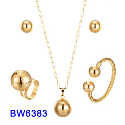 China TRENDY Jewelry Women's Fashion RHBW6383 18k Gold Gold Plated Set High Quality African Jewelry Party Gift Jewelry for sale