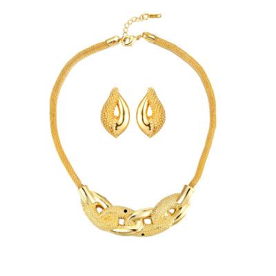 China RHNT9068 Best Selling Fashion Jewelry Necklace Earrings Jewelry Set Gold Plated Party Style Packaging Anniversary CLASSIC for sale