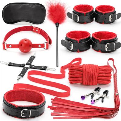 Κίνα YJC2052 Factory leather handcuff bondage kit bondage gear bdsm japanese bondage suit adult sm προς πώληση