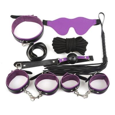 China YJC2053 China factory price SM bondage restraint 7 Pcs Bed Bondage Kit SM Fetish toy for sale