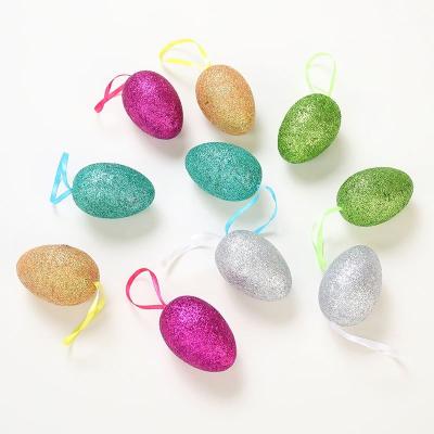 China Beautiful Colorful Modern Style Foam Easter Egg Ornaments Home Decorations Decorative Easter Eggs for sale