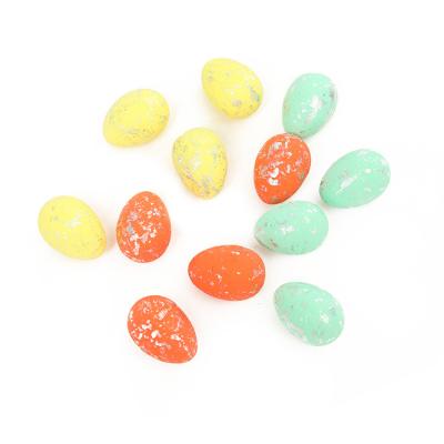 China Latest Beautiful Colorful Design Foam Bird DIY Eggs DIY Crafts Artificial Easter Egg Decoration For Easter Party for sale