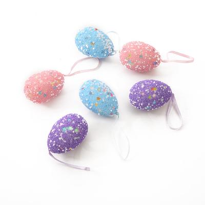 China Unique colored egg Easter holiday ornament accessory colorful lovely by dangling egg design for sale