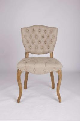 China Wholesale button wedding chair linen fabric chair rental luxury wedding wooden chair for sale