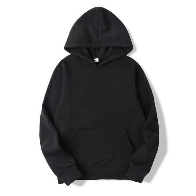 China Factory Wholesale Cheap High Quality Black Fleece Plain Cotton Hoodies Sweatshirts Anti Shrink for sale