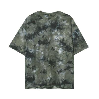 China Low moq factory anti-shrink 100% cotton tie dye t-shirts hip hop street wear couple t-shirt wholesale from china for sale