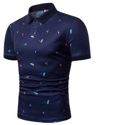 China Good quality anti-shrink fashion cheap price factory uniform shirts custom design full printing men's polo shirt for sale