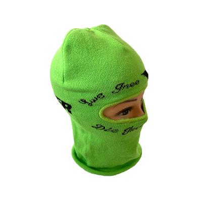 China COMMON Wholesale Custom Face Mask Knit Full Logo Face Cover Ski Mask 3 Hole Balaclava for sale