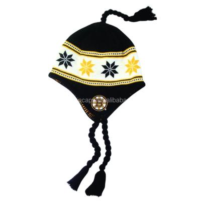 China 2022 COMMON Tassel Beanie Hat Winter Hat Ear Flap Beanie Hat for sale