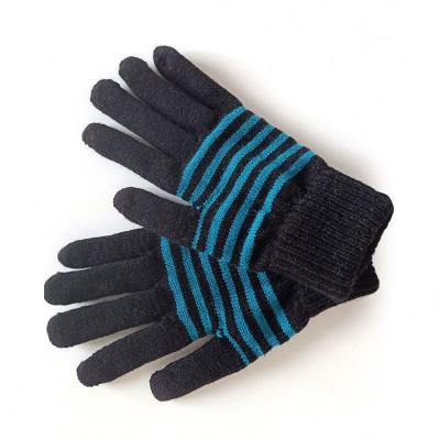 China Wholesale Custom Warm Simple Winter Men's Knitted Logo Gloves for sale