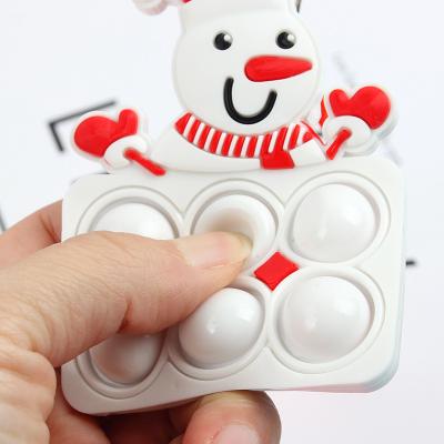 China Promotion Gifts Decompression Figet Autism Toys Sensory Noises Push To Bubbling Simple Fidgety Person Toy Keychain for sale