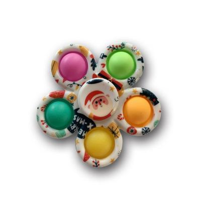 China Widely Used Single Spinner Dimple Bubble Fidget Finger Spinner Toy Bubble Hand Dimple Sensory for sale