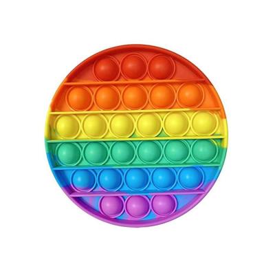 China Amazon Best Selling Rainbow Eco-Friendly Material Stir Toy Fidget Simple Stress Push Sensory Person Toys For Kids for sale