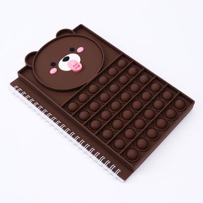 China Boundary Relief Stress Rainbow Push Animal Anti-stress Cover Notebook Bubble Silicon Jumping Person Jumping Notebook for sale