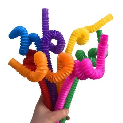 China Funny Educational Building Pipe Toy Diy Pops Sticky Person Tube From Toy Amazon Hot Sale Diy for sale