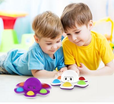 China 3D MODEL Face Pushing Octopus Bubble Spinner Changing Jumping Toy Simple Sensory Fidget Spinner Octopus Toy for sale