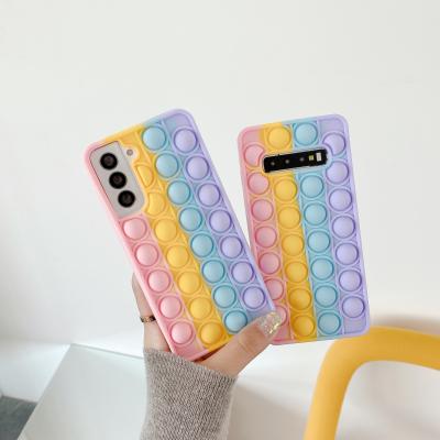 China HOT Shockproof Mobile Phone Pressing Case For Samsung Note 8 9 s10 s20 Rodent Pioneer Rainbow Mobile Phone Cover for sale