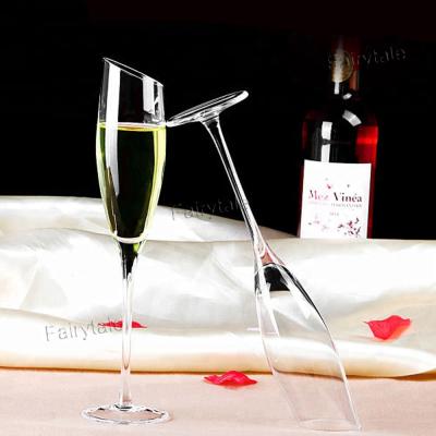 China Wine Crystal Champagne Flute Glass Champagne Flute Christmas Wedding Keepsake Glass for sale