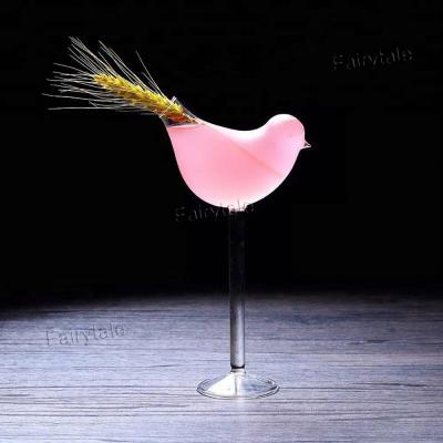 China Reusable Fancy Bird Bird Special Glass Cocktail Glass Cups Glassware for sale