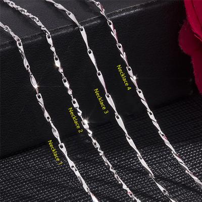 China FASHIONABLE Pure Silver Adjustable Necklace 925 Sterling Silver Chain Necklaces from S999 2.5g for sale