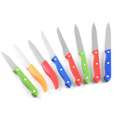 China Viable Wholesale Blister Packing Polish 6pcs Stainless Steel Paring Knife and Carving Fruit Knife of Kitchen Knife Set for sale