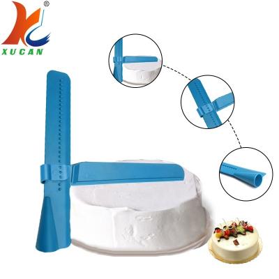 China Viable Border Size Cream Scraper Adjustable Sugar Cake Smoother With Scale Cake Ruler for sale