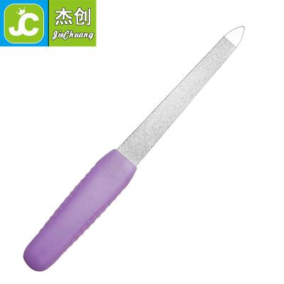 China High Quality Crystal PS Nail File Tools Colored Nail File With Plastic Handle for sale