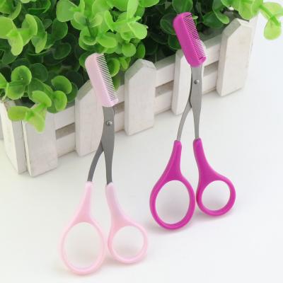 China Right Handed Beauty and Personal Care Tools Eyebrow Scissors with Comb Eyelash Trimmer High Quality for sale