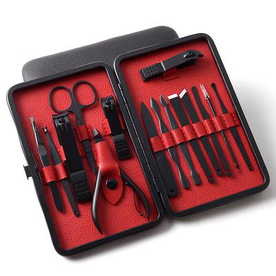 China 15pcs Personal Clean Manicure Set Stainless Steel Nail Clipper Set With Case Personal Manicure Pedicure Kit For Travel Beauty Care Tool Kit for sale