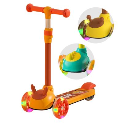 China PP+Alu.alloy+TPR factory wholesale new design cute shape 3 wheel kids kick scooter for sale