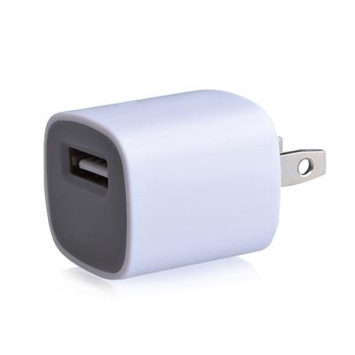 China 5W 1A Mobile Phone Cube Phone Charger Block Power Bricks USB Socket Wall Charger Adapter Single Left Charging Box for sale