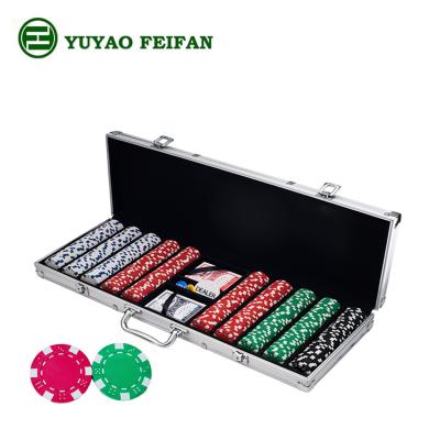 China Professional Poker Chips Game Novelty Poker Chips Set 500 Pcs, Gaming Poker Chips Set for sale