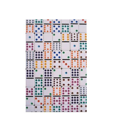 China Environment Friendly Colored Nine Double Domino Sets Indoor Family Games for sale