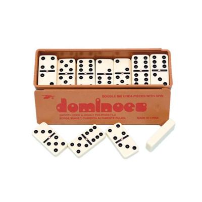 China Black dots and line board game double six black dominoes block set, mexican dominoes game for sale