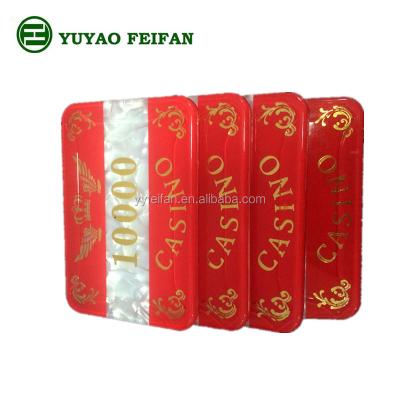 China Custom Oversized Acrylic Casino Retangular Poker Chips with 10000 for sale